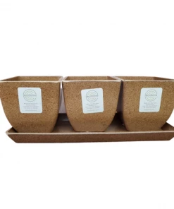 Garden Goods Direct EcoForms Quadra Trio 3.5 Inch Square Rice Hull Planter Set All Planters & Pottery 13 Garden Goods Direct EcoForms Quadra Trio 3.5 Inch Square Rice Hull Planter Set All Planters & Pottery