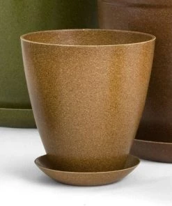 Garden Goods Direct EcoForms 5.5 Inch Rice Hull Urn Planter