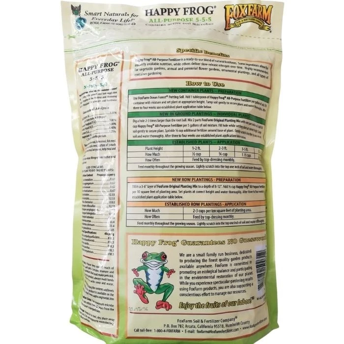 Garden Goods Direct Happy Frog All Purpose Fertilizer 2 Garden Goods Direct Happy Frog All Purpose Fertilizer