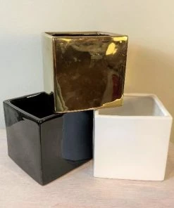 Garden Goods Direct Square Ceramic Plant Pot