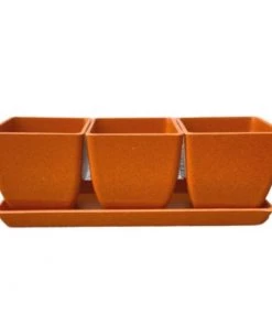Garden Goods Direct EcoForms Quadra Trio 3.5 Inch Square Rice Hull Planter Set All Planters & Pottery 17 Garden Goods Direct EcoForms Quadra Trio 3.5 Inch Square Rice Hull Planter Set All Planters & Pottery