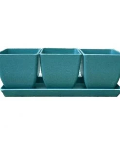 Garden Goods Direct EcoForms Quadra Trio 3.5 Inch Square Rice Hull Planter Set All Planters & Pottery 15 Garden Goods Direct EcoForms Quadra Trio 3.5 Inch Square Rice Hull Planter Set All Planters & Pottery